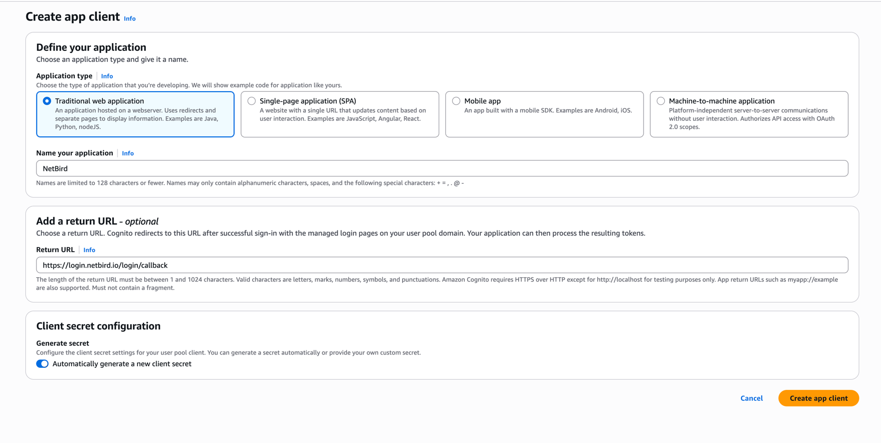 aws-cognito-app-client